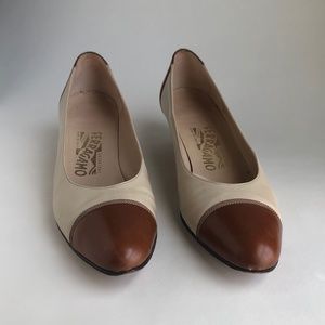 Ferragamo Women's Two-Toned Pumps Excellent Condition